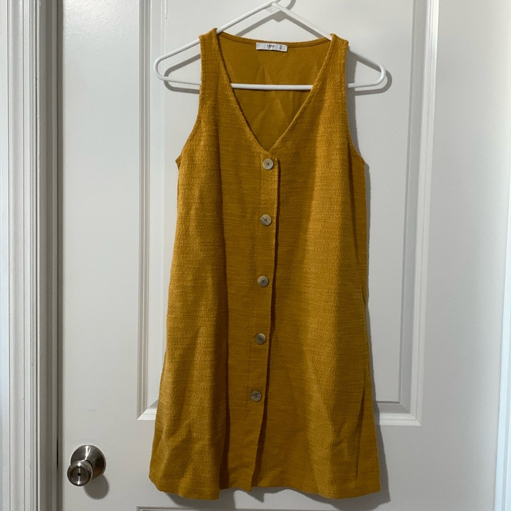 MANGO Button Up Dress